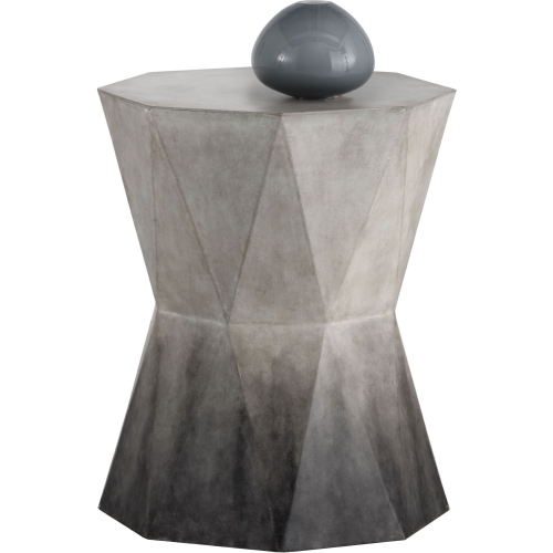 Prism Indoor Outdoor End Table in Sealed Concrete